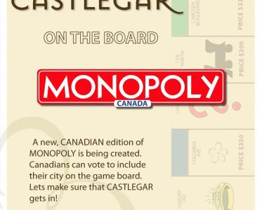 Help land Castlegar on the board of new Canadian Monopoly game