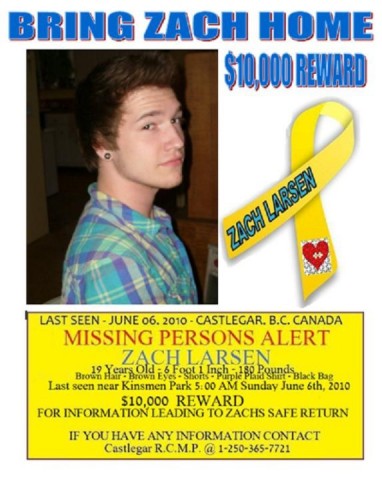 Larsen's family posts $10,000 reward