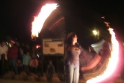The Winterfest entertainment was on fire Friday night ....literally.