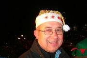 His Worship, mayor Lawrence Chernoff, brings the holiday happy with his sparkly hat