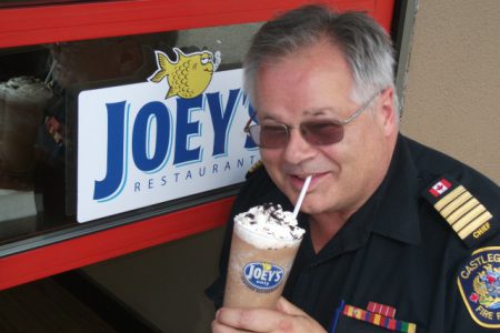 Fire Chief gets iced ... coffee