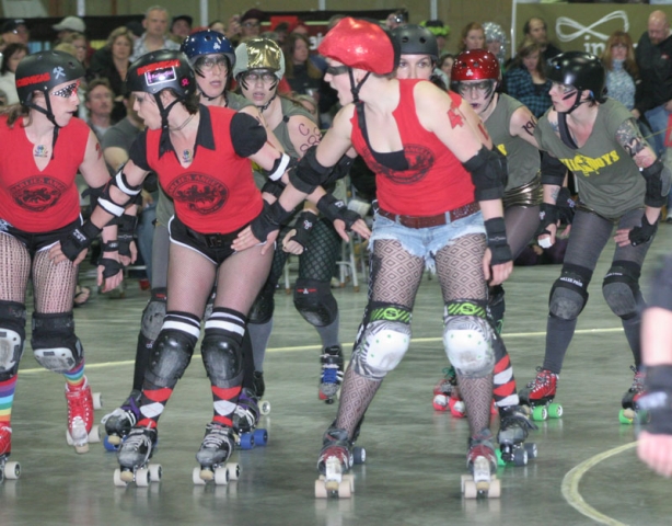 Women’s Flat Track Roller Derby packs in the crowds