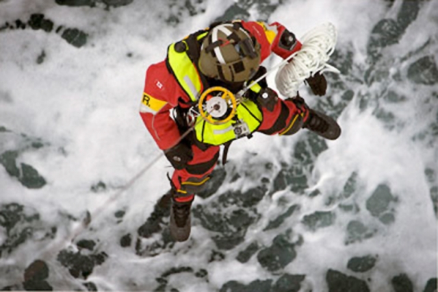 Man caught in waterfall near Macbeth Icefield saved by military search and rescue tream