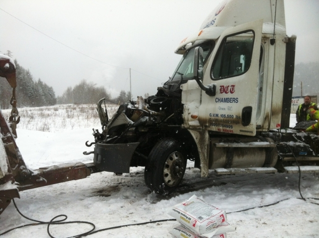 No one injured in truck vs train collision