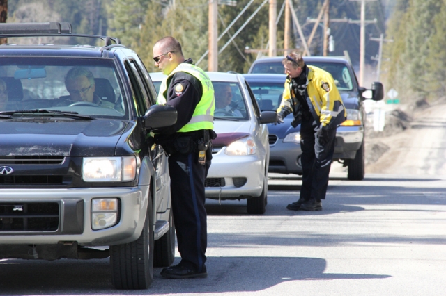 Police pleased with shortage of tickets during road safety check Sunday at the foot of Whitewater road