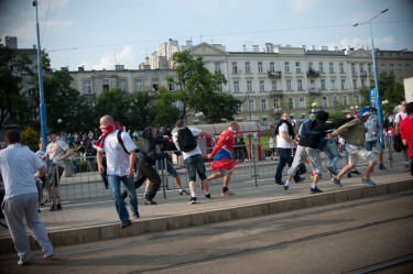 POLAND: Football fans clash ahead of Poland-Russia game