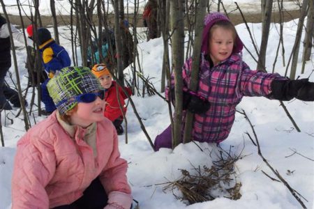 In Winter Wonder time mittens are a must—and a magnifying glass, too