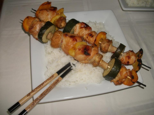 Food for thought: GDS-free shish kabobs like honey-mustard chicken