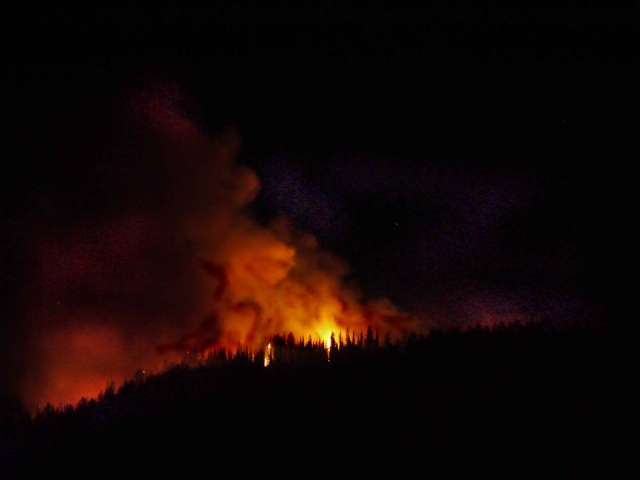 Wildfires near Castlegar; Rossland