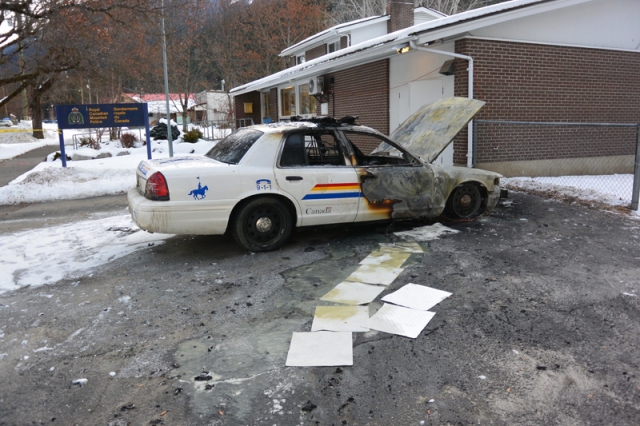 Slocan Lake RCMP investigate fire to one of its vehicles