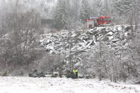 One person was taken to hospital following single-vehicle accident near Grohman Narrows Park