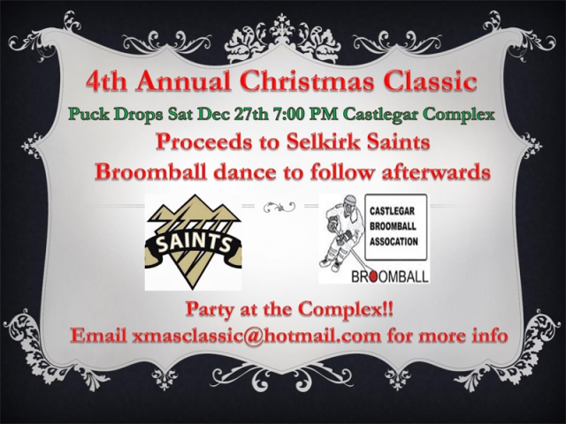 Christmas hockey game to benefit Selkirk Saints Hockey Program
