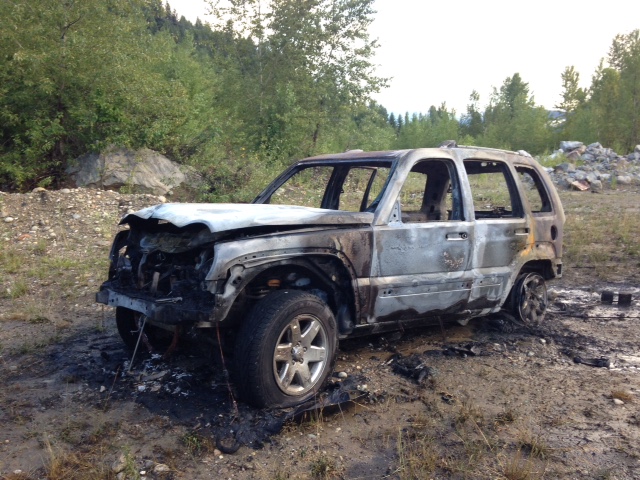 Vehicle torched on Woodland Drive; fire ban still in effect