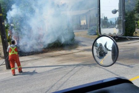 Fire/downed power line on Columbia, Samaritans step up in a huge way