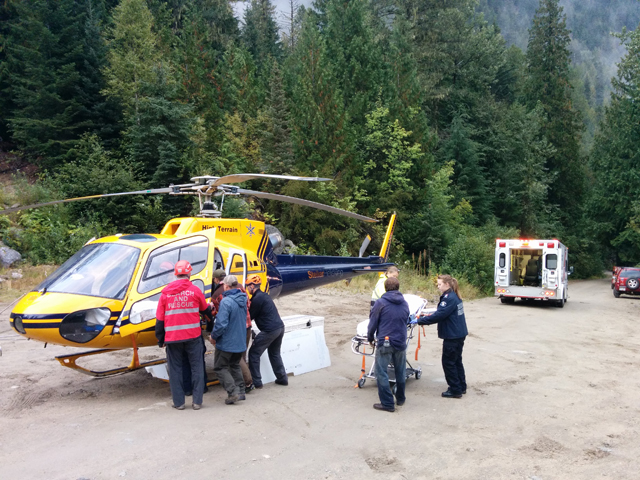 Nelson SARS, Balfour Fire rescue injured female after fall near Gibson Lake