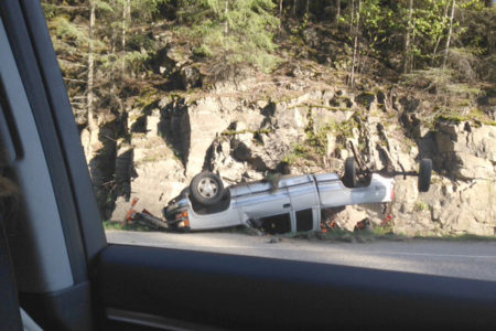 Two occupants lucky not to suffer severe injuries after truck collides with car near Taghum Bridge