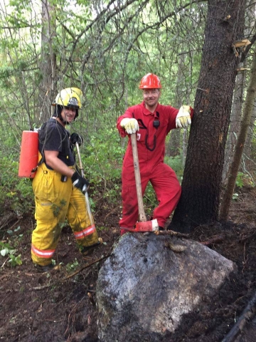 Ootischenia Fire Dept extinguishes lightning-caused wildfire after today's storm