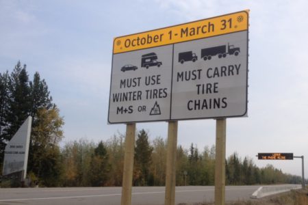 New 'winter ready' rules for drivers on BC highways begin October 1