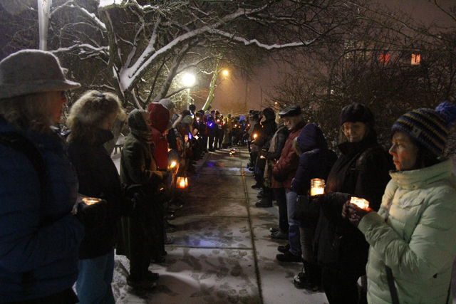 Nelsonites hold vigil for victims of Quebec City mosque attack