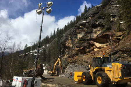 Work crews continue cleanup of mudslide west of Creston