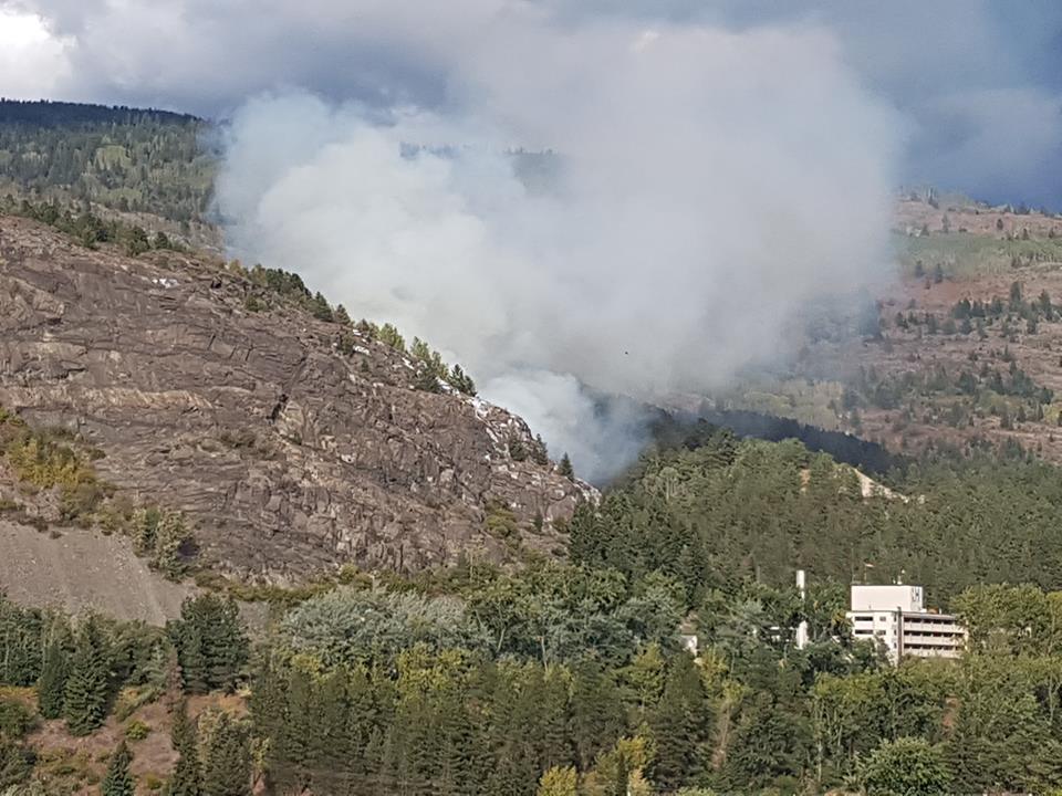 Wildfire near Trail hospital at 0.8 hectares