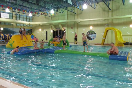 Free Family Day Swim and Skate at Complex - come be an Aqua Ninja Warrior and beat the life guards at their own game!