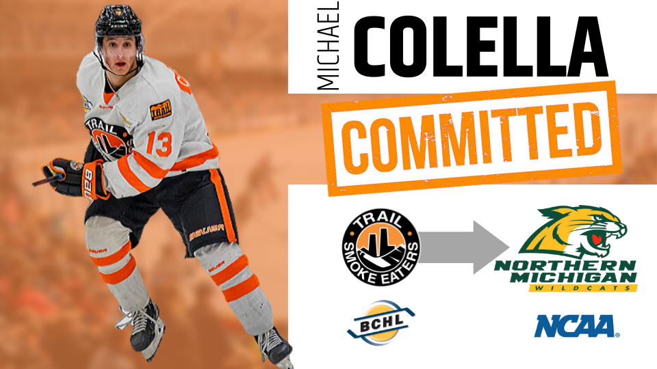 Smoke Eaters' Colella Commits to Northern Michigan Wildcats for 2020/21.