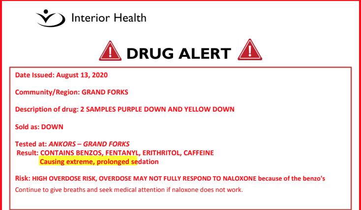 Drug Alert issued for Grand Forks area