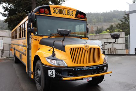 MLA Katrine Conroy says new electric school bus will drive SD20 forward