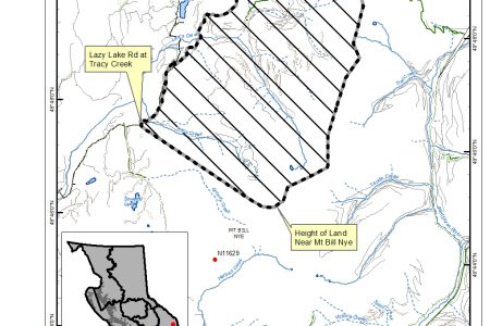 Area restriction reduced for Bill Nye Mountain fire