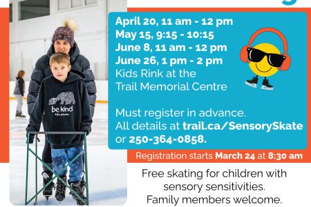 Free sensory-friendly ice skating coming to the Kids Rink at the Trail Memorial Centre