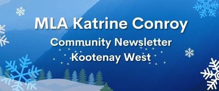 Cabinet Minister Katrine Conroy: Dec. 16 Newsletter