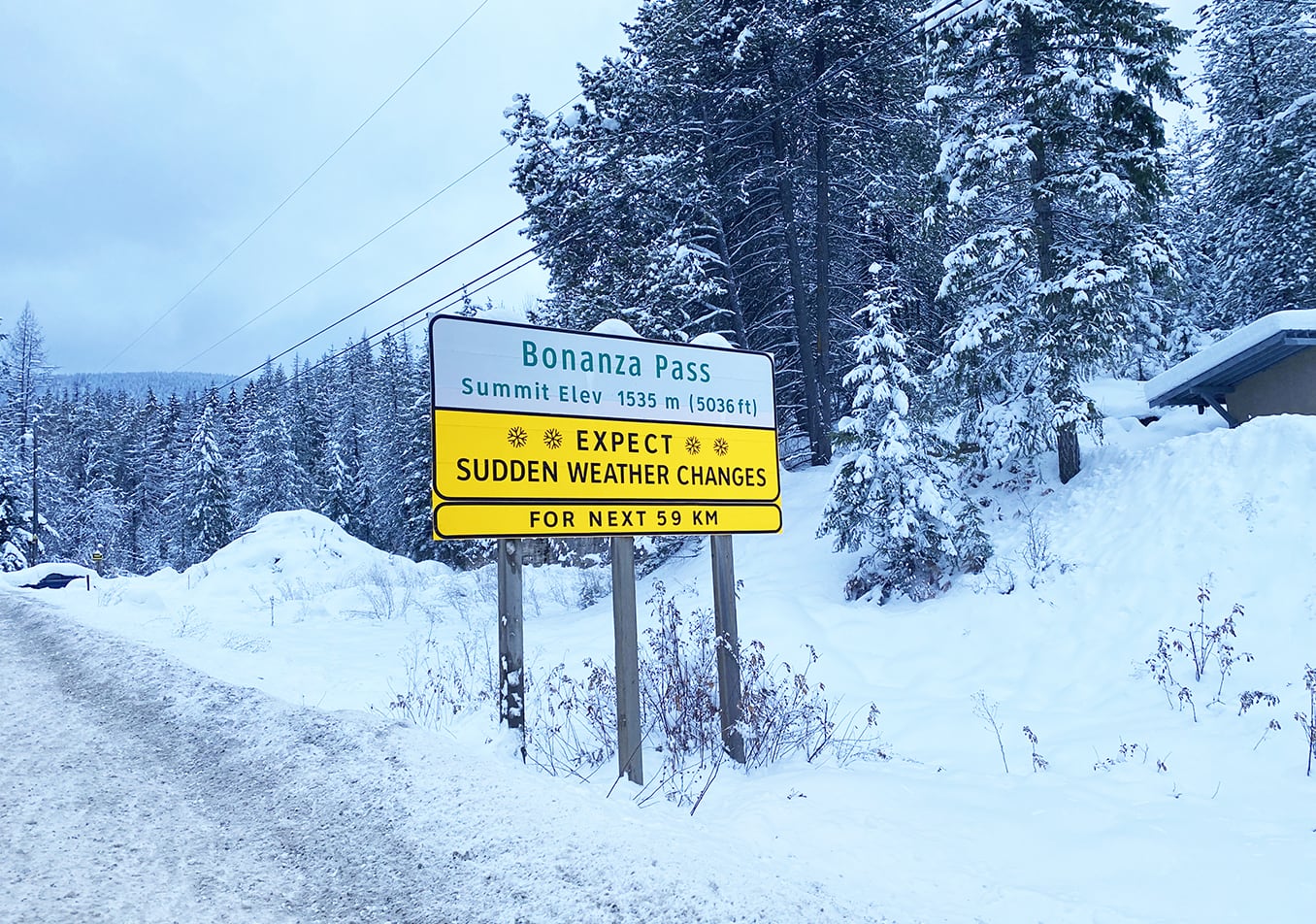 Environment Canada issues Snowfall warning for Highway 3 — Paulson Summit to Kootenay Pass