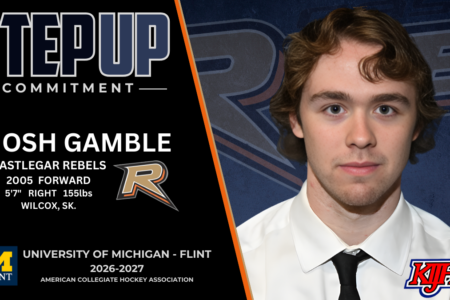 March 20/26   Rebels’ Gamble signs with ACHA’s University of Flint-Michigan Wolverines